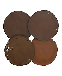 Phillips Collection Cast Oil Drums Rust Wall Discs, Set of 4