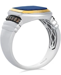 Le Vian Lapis (4.05 ct. t.w.) and Chocolate Diamond Ring (0.32 ct. t.w.) in Silver and 14k Honey Gold