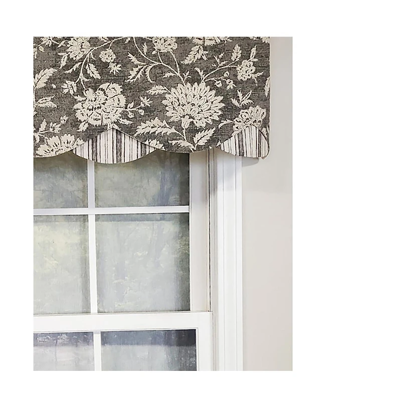 Rlf Home Luxurious Modern Design Classic Basanti Petticoat Style Window Valance 50" x 15" Metal