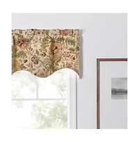 Ellis Curtain Regency Scallop Shaped 3" Rod Pocket Valances for Windows 50" x1 5" Antique