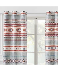 Greenland Home Fashions Kiva Western Curtain Panels Tiebacks Pair 42" x 84"