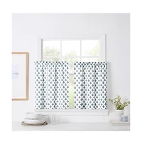 Ellis Curtain Manchester Window Treatment 1.5" Rod Pocket 100% Cotton Curtain Tiers 50" x 36