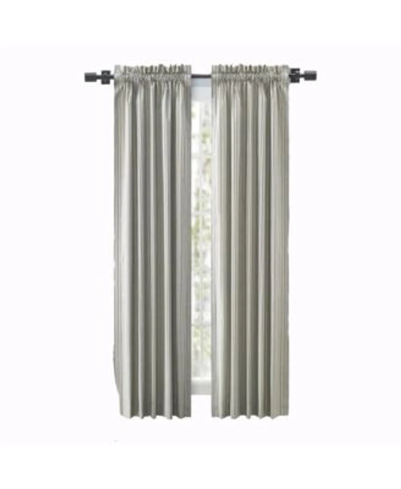 Ellis Curtain Springfield Stripe Tailored 3 X22 Rod Pocket Curtain Panel Pair With Ties 82 X22 X 84 X22