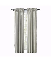 Ellis Curtain Springfield Stripe Tailored 3 X22 Rod Pocket Curtain Panel Pair With Ties 82 X22 X 84 X22
