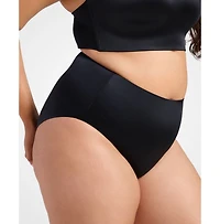 Siella Women's Full Coverage High Waist Smooth Satin Brief