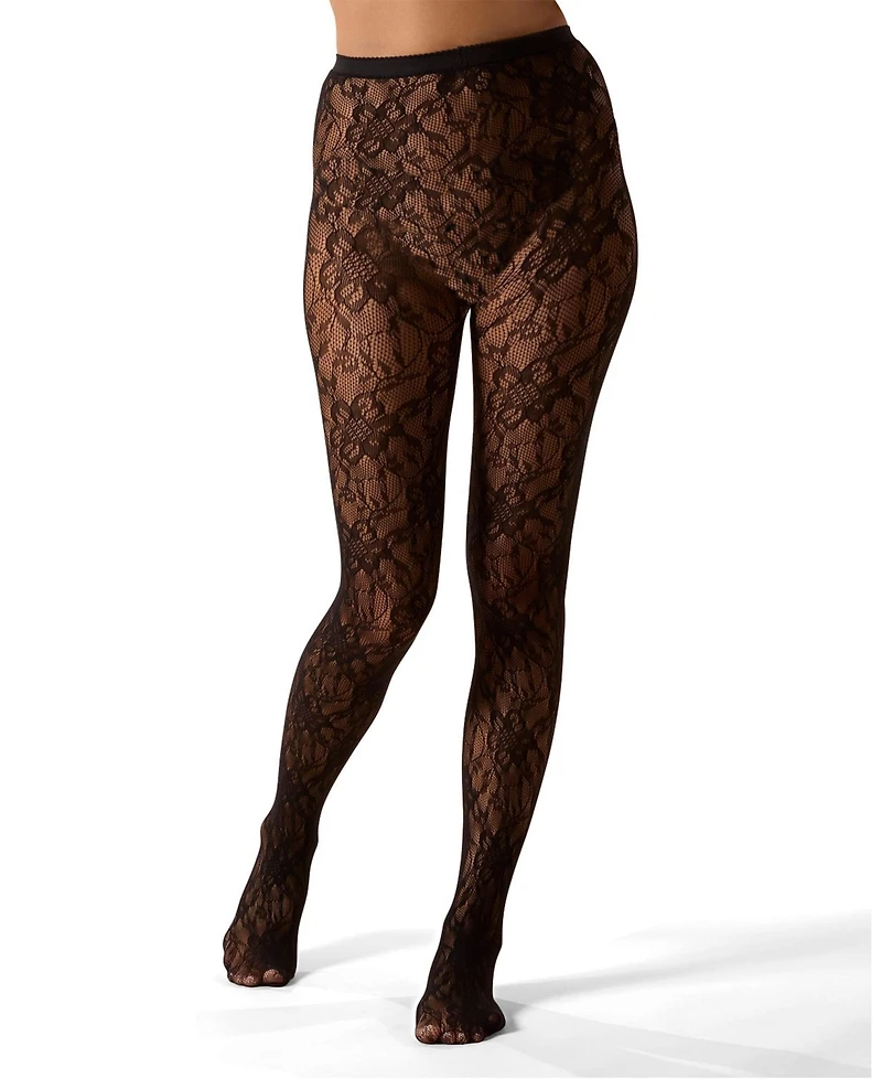 MeMoi Women's "Blooming Floral" Fashion Net Tights