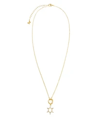 by Adina Eden Cubic Zirconia Triangle Star Of David Toggle Necklace