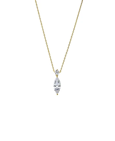 by Adina Eden Fancy Solitare Marquise Pendant Necklace