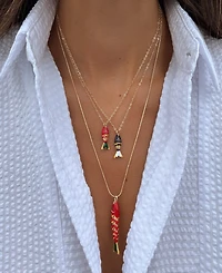 by Adina Eden Colored Mini Fish Pendant Necklace