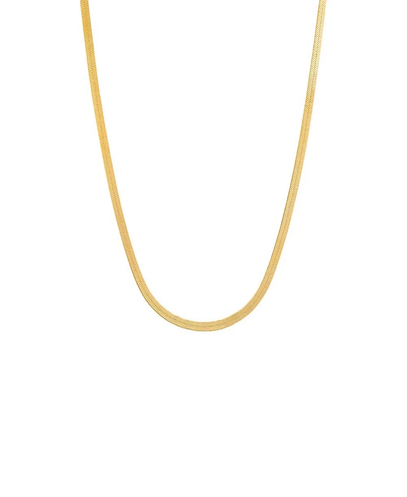 by Adina Eden Herringbone Gold Plated Chain Necklace