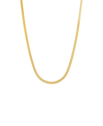 by Adina Eden Herringbone Gold Plated Chain Necklace