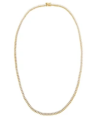 By Adina Eden Thin Three Prong Tennis Necklace
