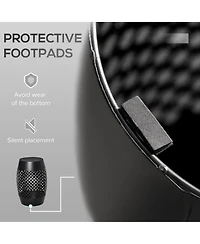 Outsunny 12.5" Steel Patio End Table, Round Hollow Drum Side Table, Accent Table for Indoor & Outdoor, Black