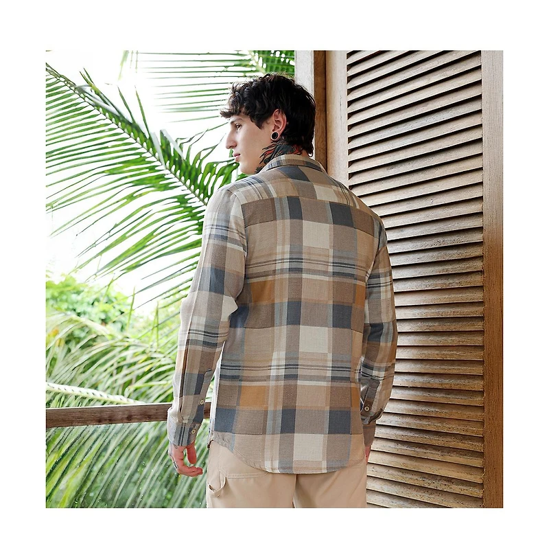 Campus Sutra Men's Gradient-Plaid Regular Shirt