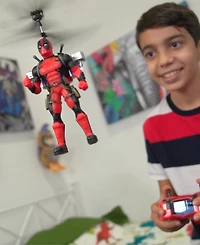 World Tech Toys Marvel Deadpool 2CH Jetpack Flying Figure Ir Helicopter