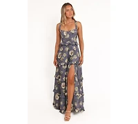 Petal and Pup Women's Lillee Tiered Maxi Dress - Lavender Floral