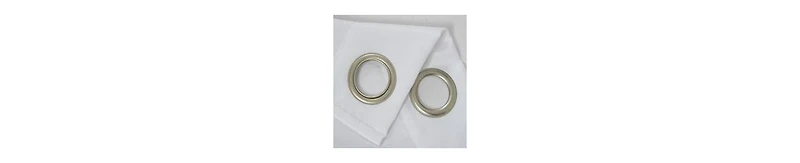 Olivia Gray Gilbert 100% Polyester Solid Single Grommet Curtain Panel Pair 54"x84" White