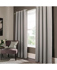 Olivia Gray Anchorage Blackout Grommet Single Curtan Panel - 54x90", Silver