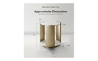 Z Gallerie 1 piece polished stainless steel base Flare End Table