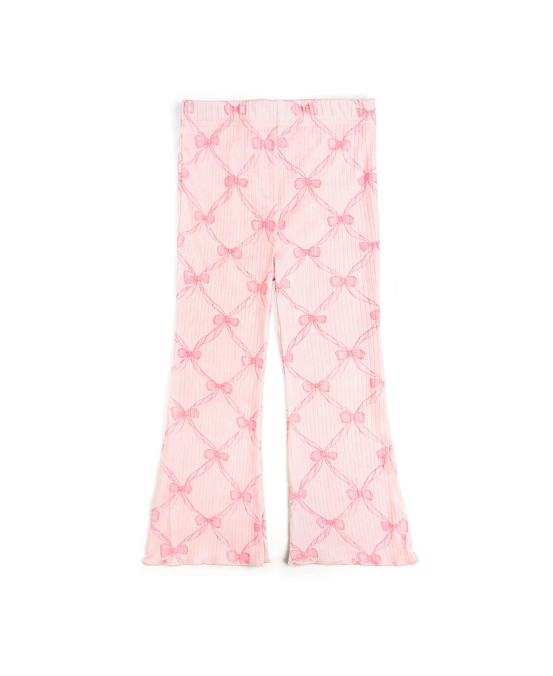 Sweet Wink Big Girls Bow Trellis Flare Legging