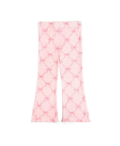 Sweet Wink Big Girls Bow Trellis Flare Legging