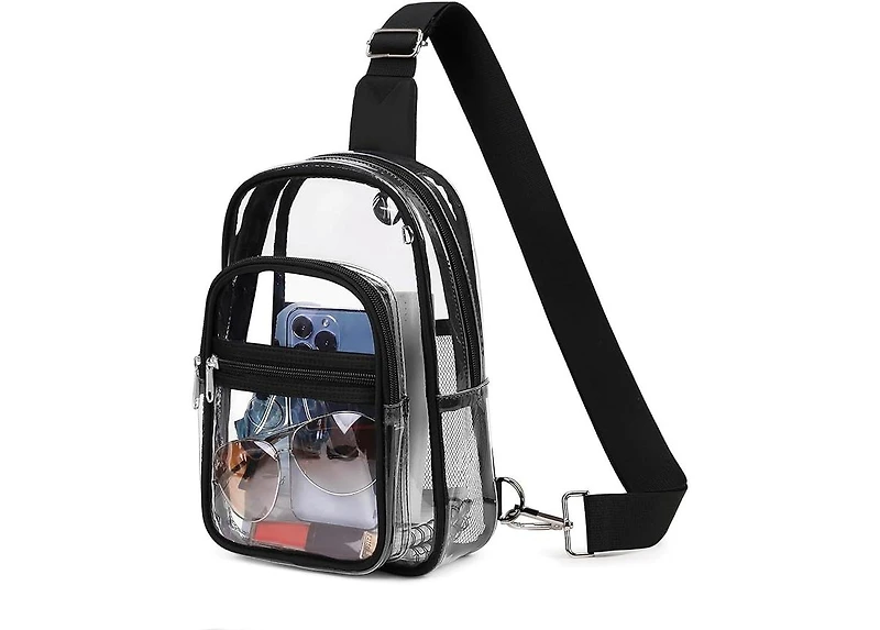 Batfox Clear Backpack Purse Crossbody Fanny Pack Clear Bag for Women