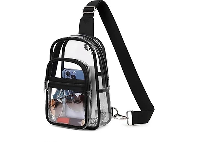 Batfox Clear Backpack Purse Crossbody Fanny Pack Clear Bag for Women