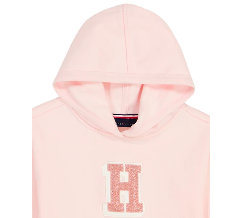 Tommy Hilfiger Girls 4-6X Chenille Logo Oversized Hoodie and Joggers, 2-Piece Set