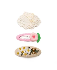 Puttisu 3pc Hair Clip Crochet meadow Set 