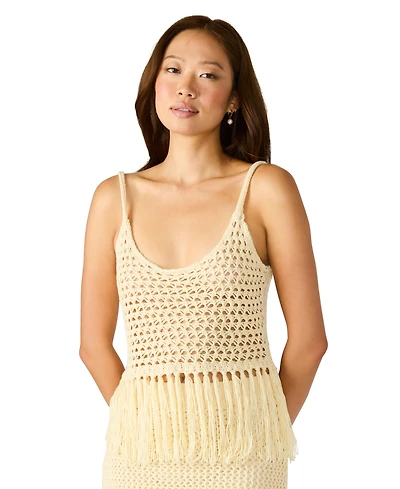 Steve Madden Women's Aidyn Crochet Pull-On Tank Top