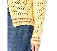 Steve Madden Women's Leiah Crochet Collarless Jacket