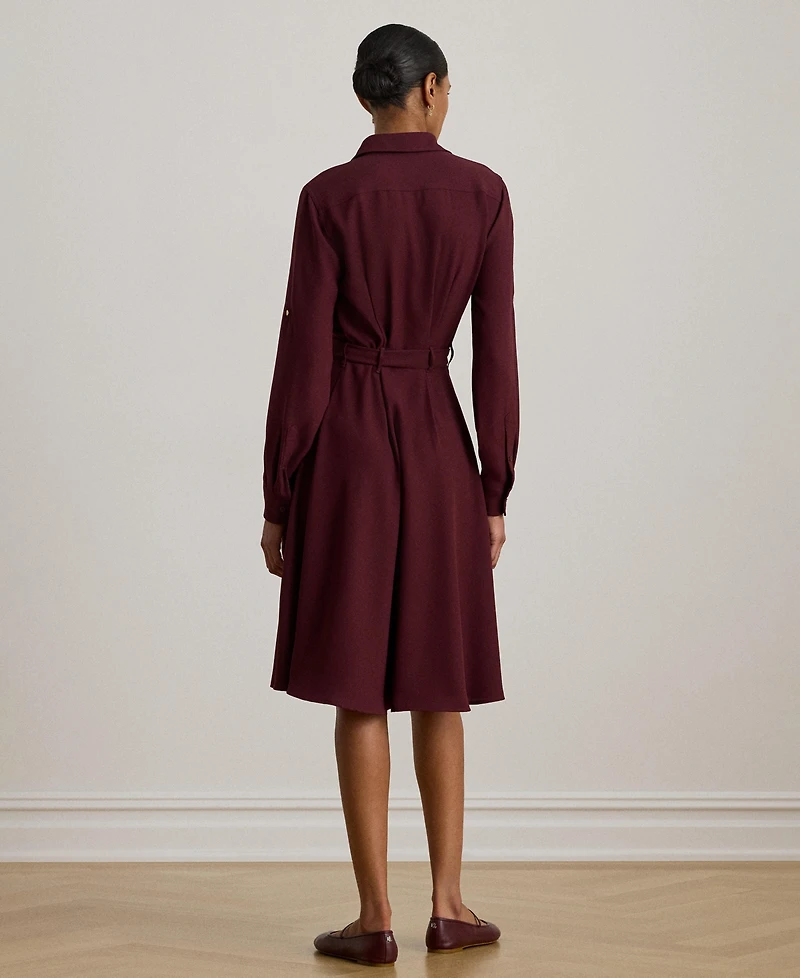 Lauren Ralph Women's Double-Faced Point Collar Shirt Dress