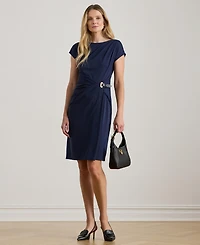 Lauren Ralph Women's Buckle-Trim Stretch Dress