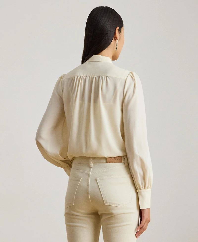 Lauren Ralph Women's Tie-Neck Top