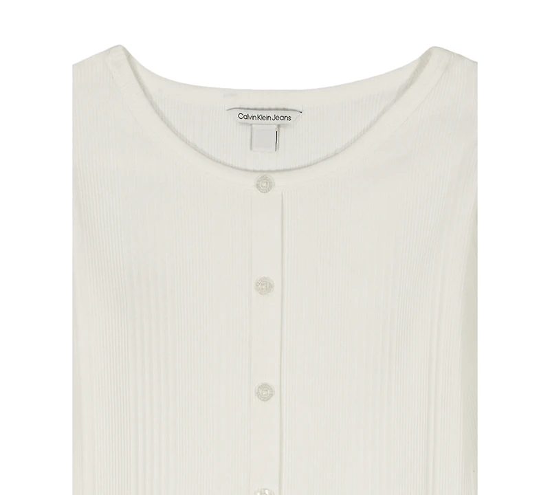 Calvin Klein Girls 7-16 Variegated Long-Sleeve Top