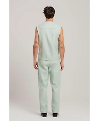 Pcfg Women's Men's Free Heaven Linen-Blend Pocket Vest