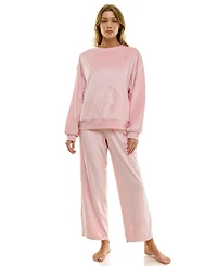 Roudelain Women's Long Sleeve Crew Neck and Pant Set