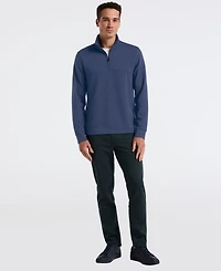 Perry Ellis Men's Neoprene Quarter Zip Long-Sleeve Sweater