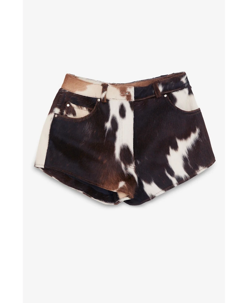 Nasty Gal Women's Limited Cow Hide Leather Shorts