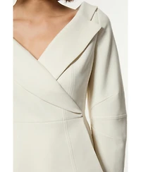 Karen Millen Women's Compact Peplum Tailored Jacket