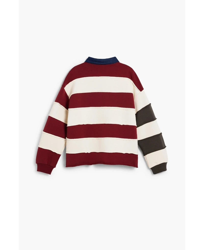 Desigual Boys's Long Sleeve Striped Polo