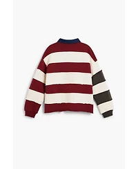 Desigual Boys's Long Sleeve Striped Polo