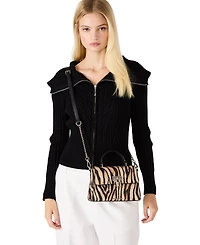 Madden Girl Hadleyc Calf Hair Top Handle Bag