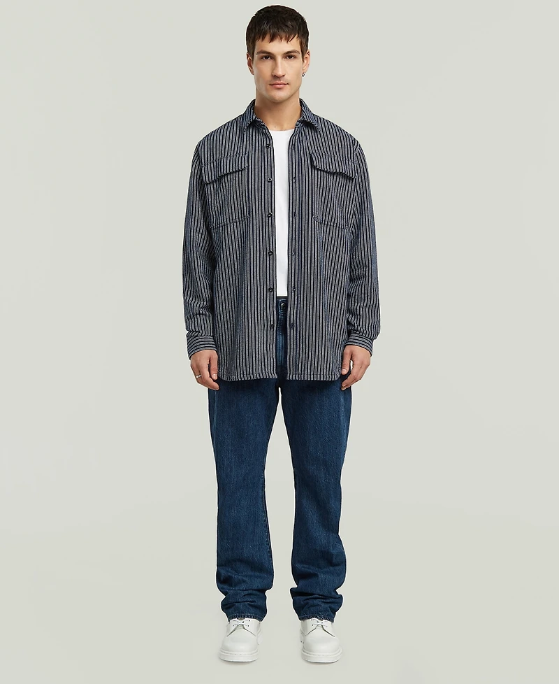 G-Star Raw Men's Stripe Button-Up Regular-Fit Shirt