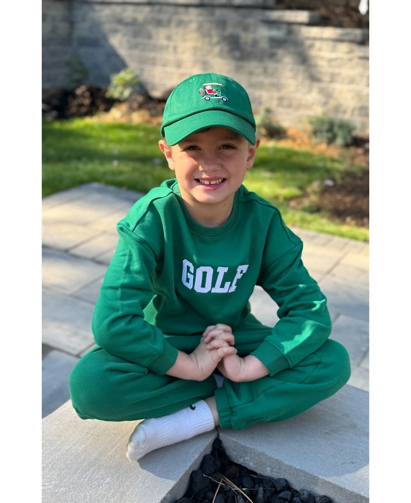 Bits & Bows Boys Little/Big Santa Golf Cart Baseball Hat