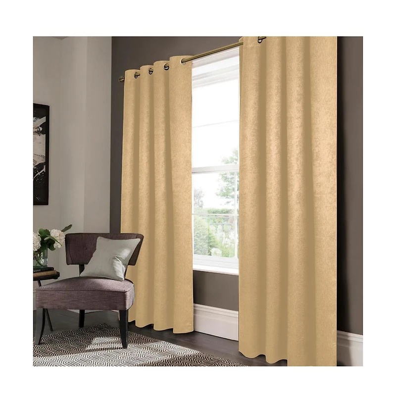 Olivia Gray Lina Matte Embossed Blackout Grommet Single Panel - 52x90