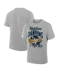 Fanatics Men's Steel Los Angeles Dodgers 2025 World Series Champions Locker Room Replica T-Shirt