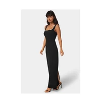 Bebe Women's Square Neck Maxi Dress with Rhinestones