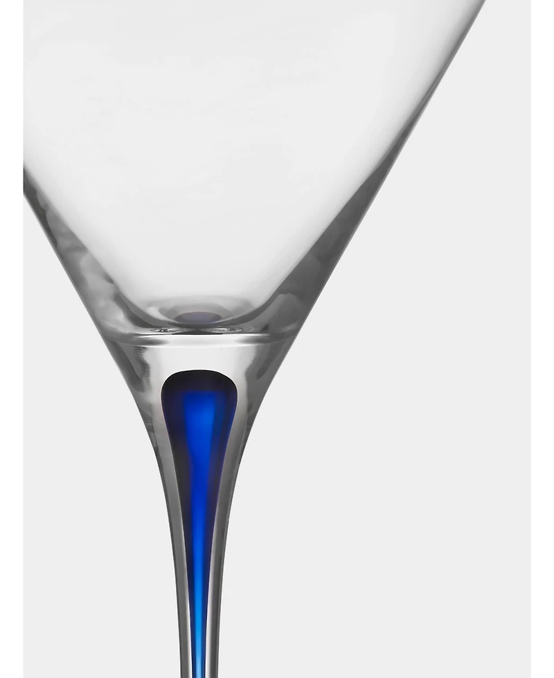 Orrefors Intermezzo Blue Martini Glass