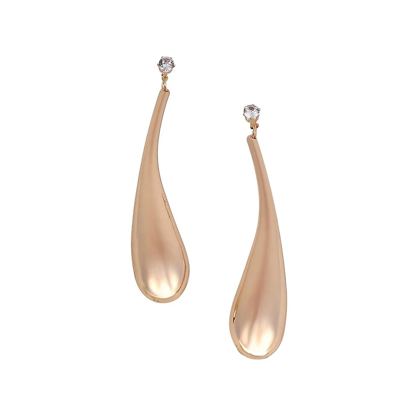 Sohi Women's The Elongated Drip Jewellery Set - Pale Gold